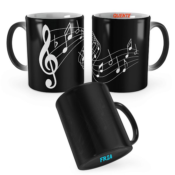 Caneca Mágica Símbolos Musicais Mod 2