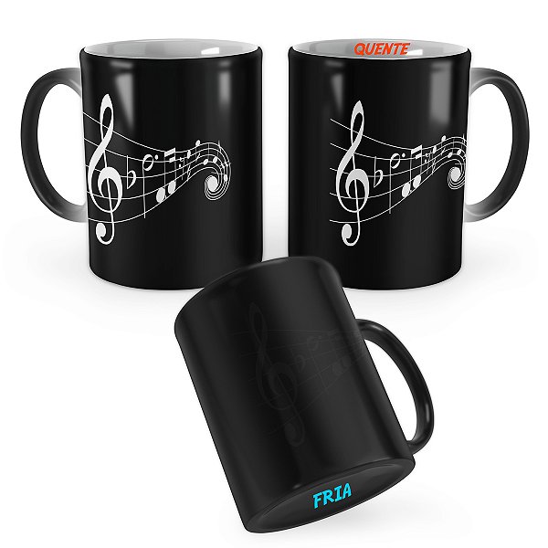 Caneca Mágica Símbolos Musicais Mod 3