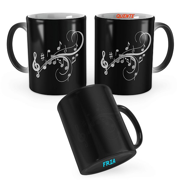 Caneca Mágica Símbolos Musicais Mod 5