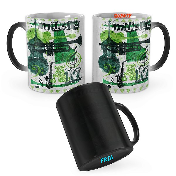Caneca Mágica Símbolos Musicais Mod 7