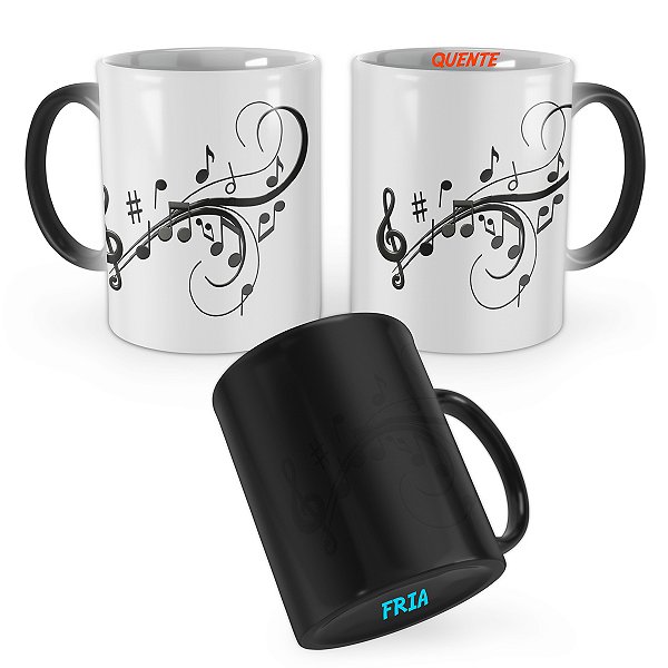 Caneca Mágica Símbolos Musicais Mod 8