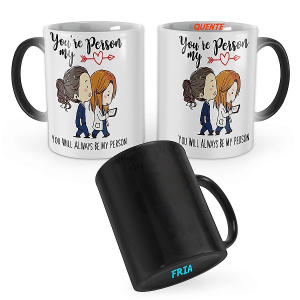 Caneca Mágica Greys Anatomy Youre My Person Yang Grey