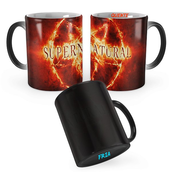 Caneca Mágica Sobrenatural Supernatural Em Chamas