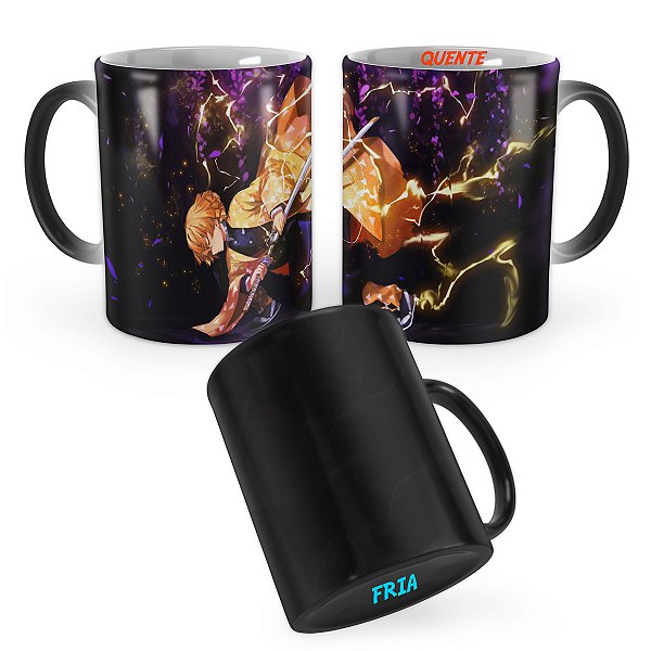 Caneca Mágica Demon Slayer Zenitsu Raio Trovão Relâmpago