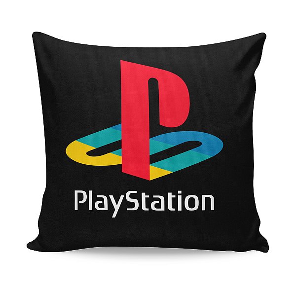 Almofada Playstation Logo Preta