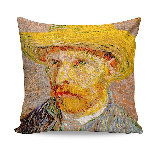 Almofada Van Gogh Autoretrato com Chapeú