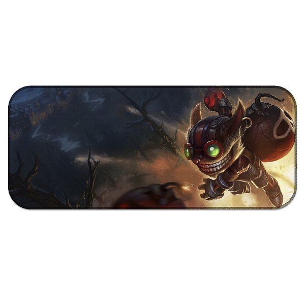 Tapete MousePad Ziggs League of Legends Lol Grande Profissional