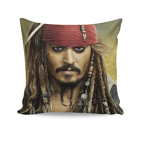 Almofada Johnny Depp Jack Sparrow Piratas do Caribe Rosto