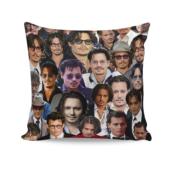 Almofada Johnny Depp Piratas do Caribe Colagem Fotos 1