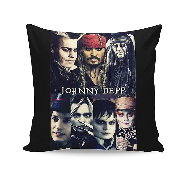 Almofada Johnny Depp Fotos Colagem Papéis em Filmes