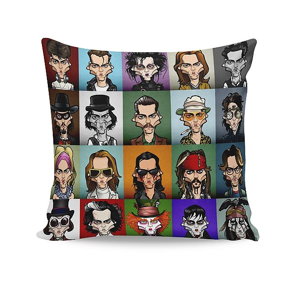 Almofada Johnny Depp Personagens Cartoom Comico