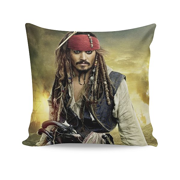 Almofada Johnny Depp Piratas do Caribe Jack Sparrow