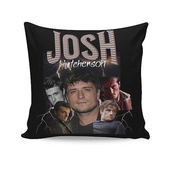 Almofada Josh Hutcherson Colagem Fotos Preta