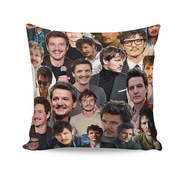 Almofada Pedro Pascal Mandalorian Last of Us Foto Colagem M1