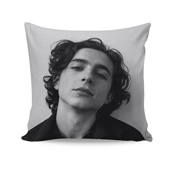 Almofada Timothee Chalamet Duna Foto Pose Preto e Branco M1