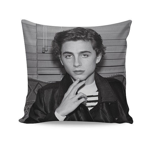 Almofada Timothee Chalamet Duna Foto Pose Preto e Branco M4
