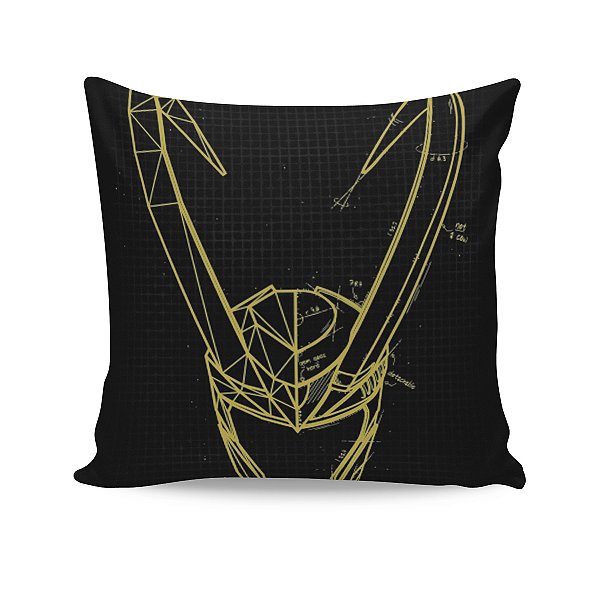Almofada Loki Capacete Desenho Projeto