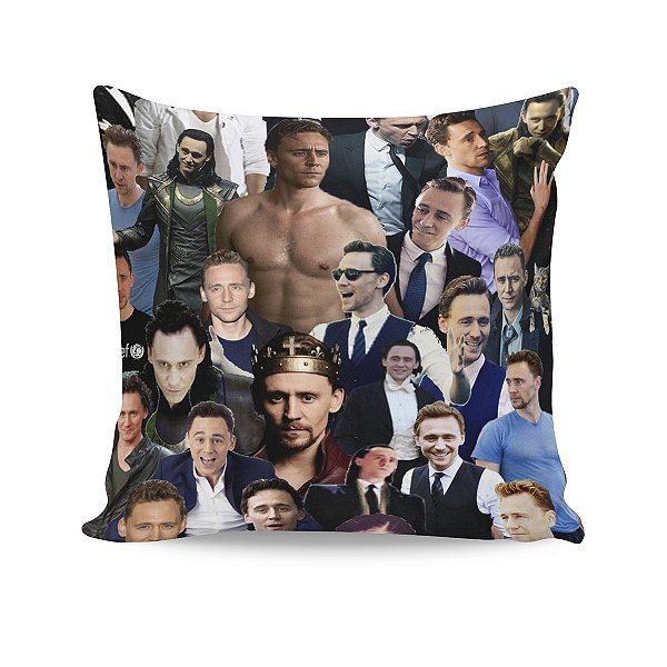 Almofada Tom Hiddleston Loki Fotos Colagem M1
