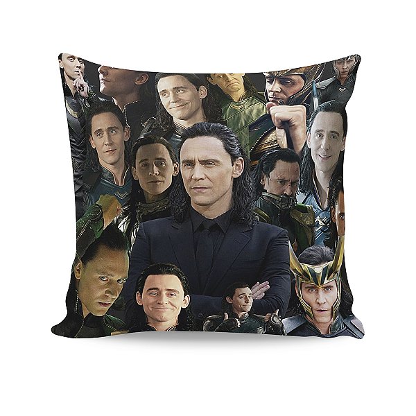Almofada Tom Hiddleston Loki Fotos Colagem M2