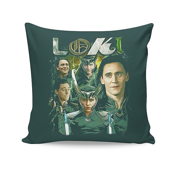 Almofada Tom Hiddleston Loki Montagem Verde