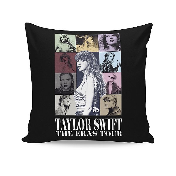 Almofada Taylor Swift The Eras Tour Decoração Preta