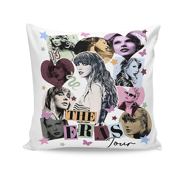 Almofada Taylor Swift Fotos Colagem Decoração The Eras Tour