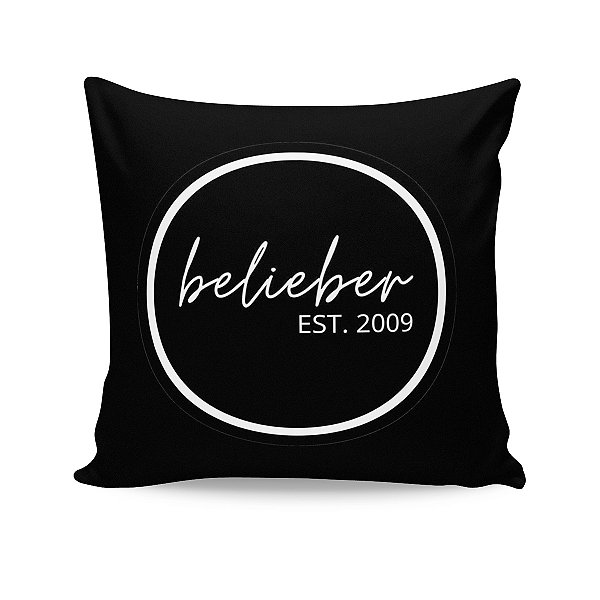Almofada Justin Bieber Belieber Decoração Preta