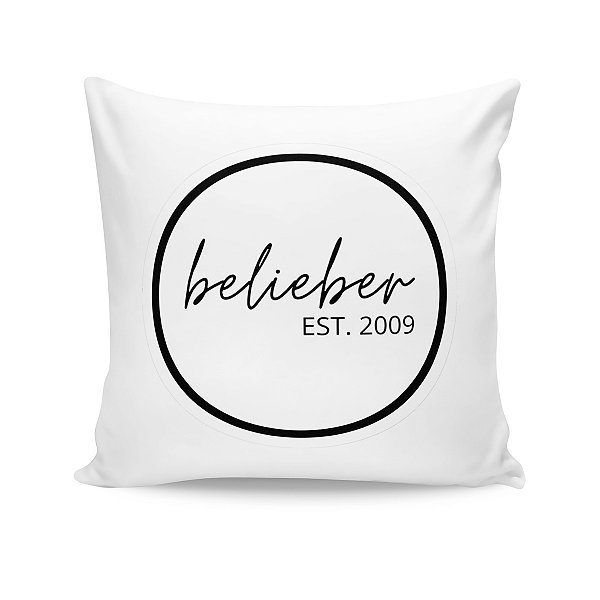 Almofada Justin Bieber Belieber Decoração Branca