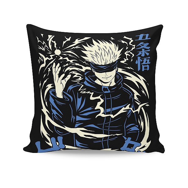Almofada Jujutsu Kaisen Satoru Gojo Desenho Azul