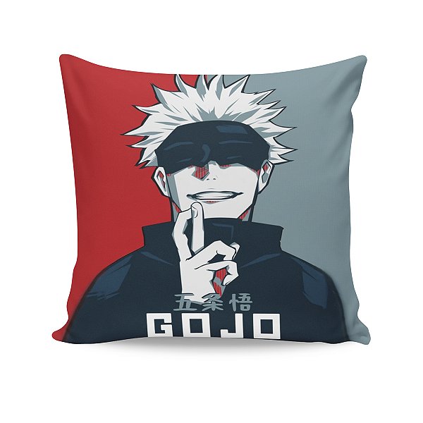 Almofada Jujutsu Kaisen Satoru Gojo Blue e Red