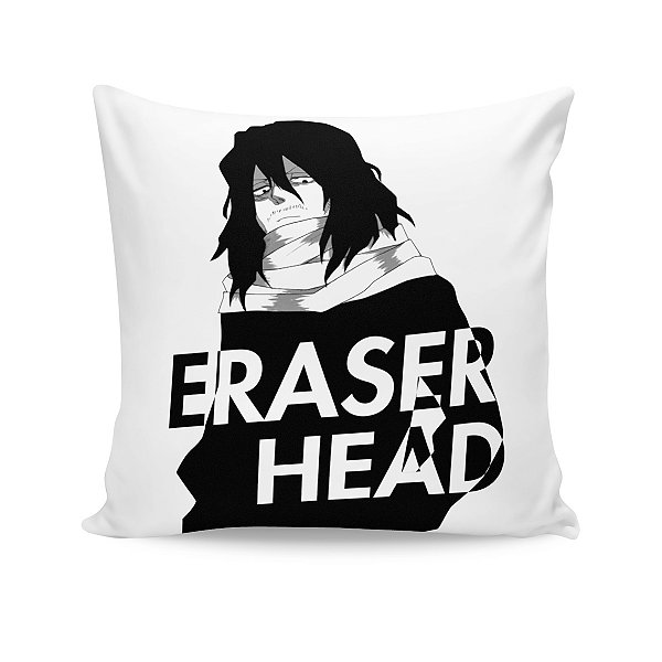 Almofada My Hero Academia Eraser Head Preto e Branco