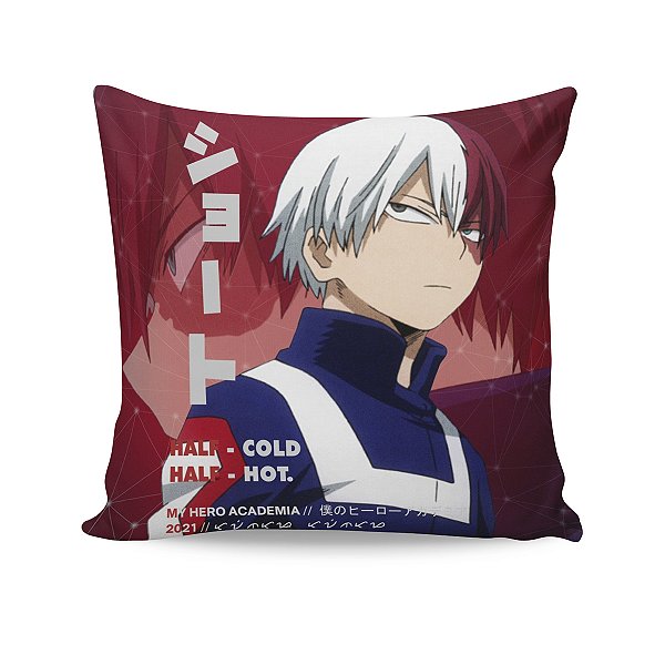 Almofada My Hero Academia Shoto Todoroki Vermelha