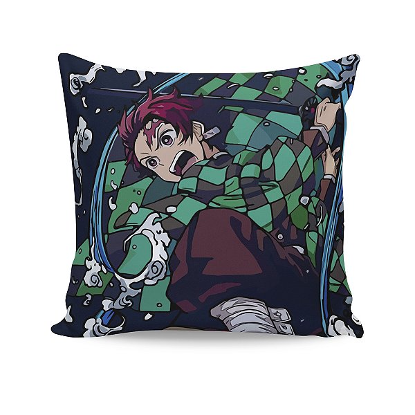 Almofada Demon Slayer Tanjiro Kamado Respiração Água M1