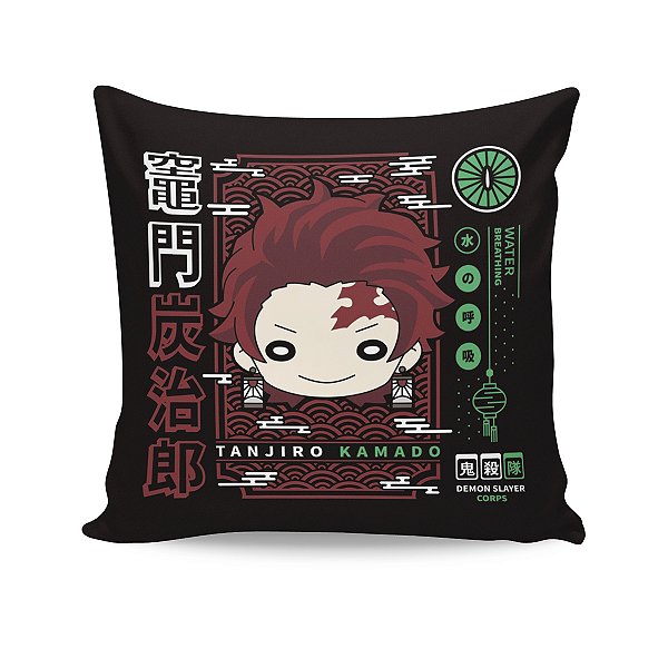 Almofada Demon Slayer Tanjiro Kamado Respiração da Água