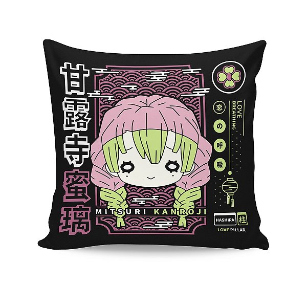 Almofada Demon Slayer Mitsuri Kanroji Respiração do Amor