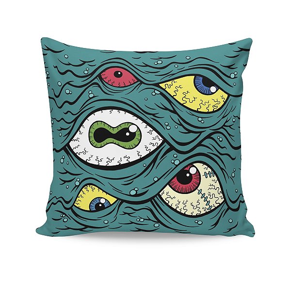 Almofada Halloween Monstro Assustador Olhos