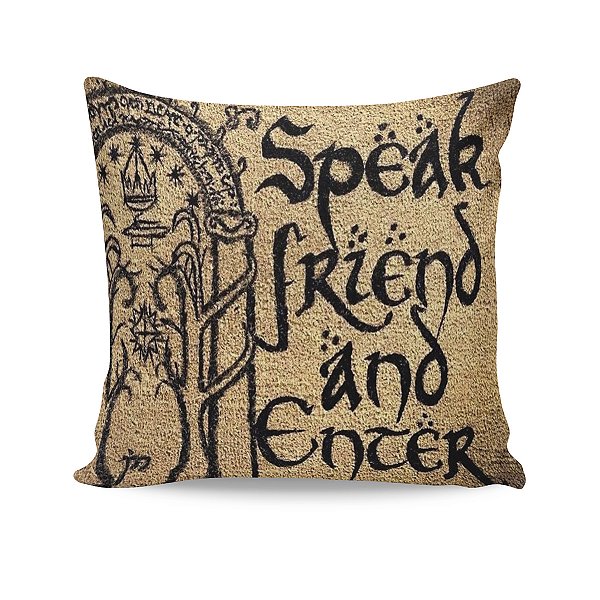 Almofada Senhor dos Anéis Speak Friend and Enter Durin