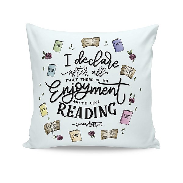 Almofada Orgulho e Preconceito Pride Prejudice Jane Austen M06
