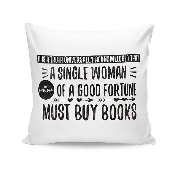 Almofada Orgulho e Preconceito Pride Prejudice Jane Austen M08