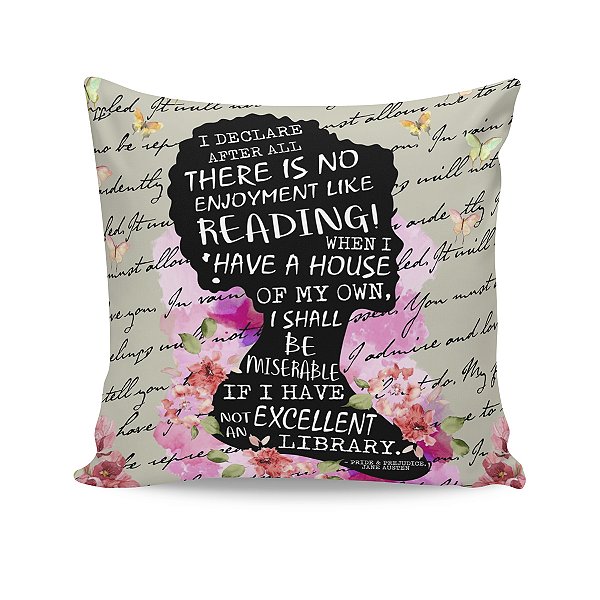 Almofada Orgulho e Preconceito Pride Prejudice Jane Austen M09