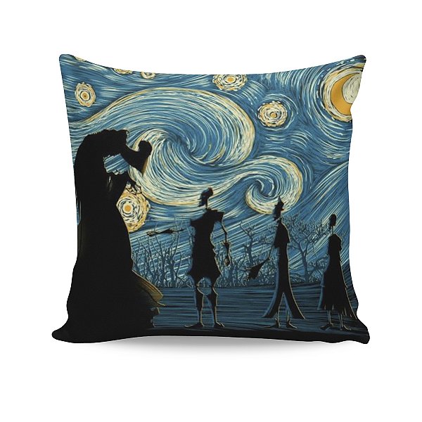 Almofada Harry Potter Criação das Relíquias Estilo Van Gogh