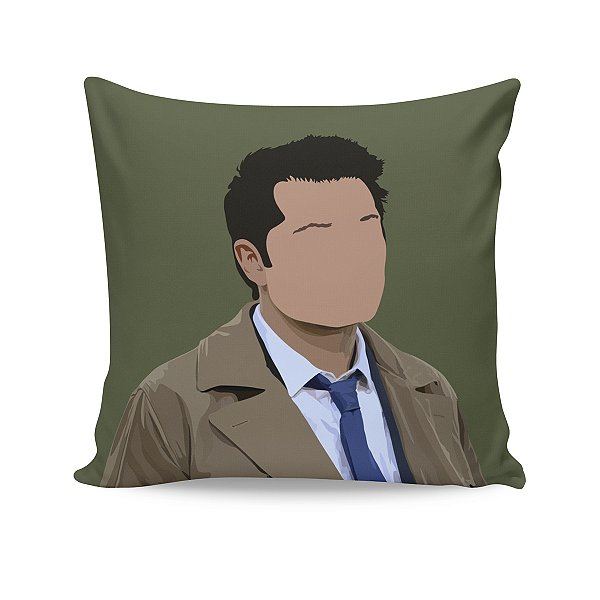 Almofada Supernatural Castiel Cartoon Verde