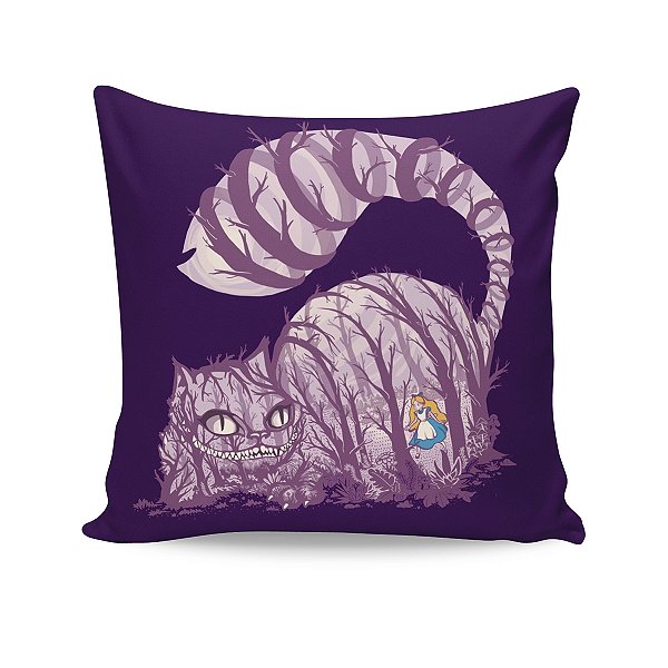 Almofada Alice no País das Maravilhas Gato Chesshire Roxo