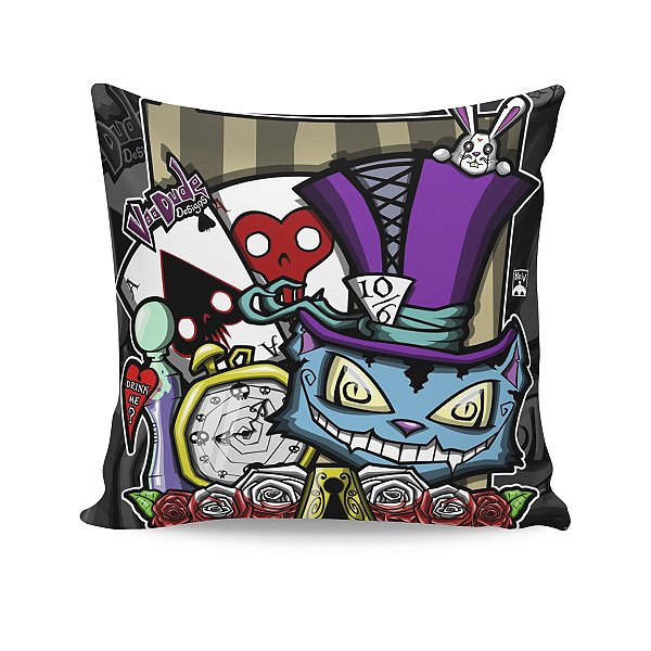 Almofada Alice no País das Maravilhas Fan Art Mod 2