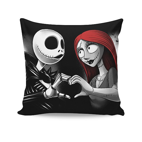 Almofada O Estranho Mundo de Jack Coração Jack e Sally
