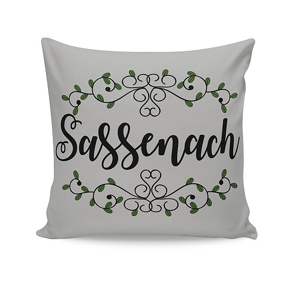 Almofada Outlander Sassenach Cinza