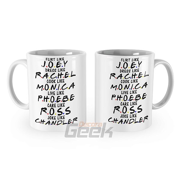 Caneca Friends Personagens Pontos Fortes