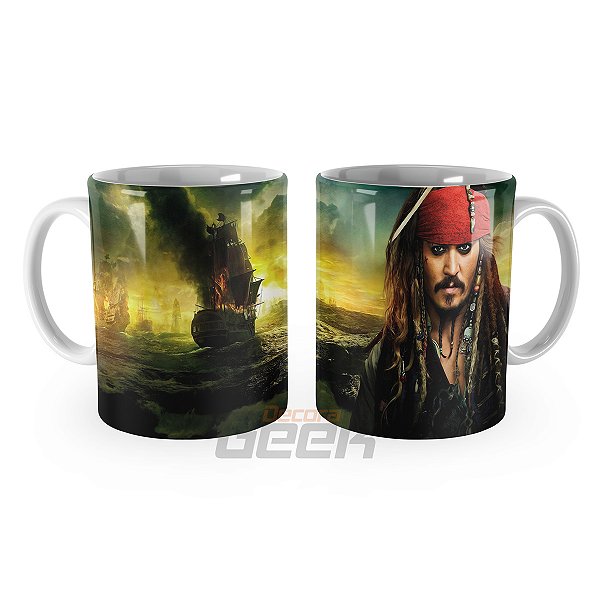 Caneca Piratas do Caribe Jack Sparrow