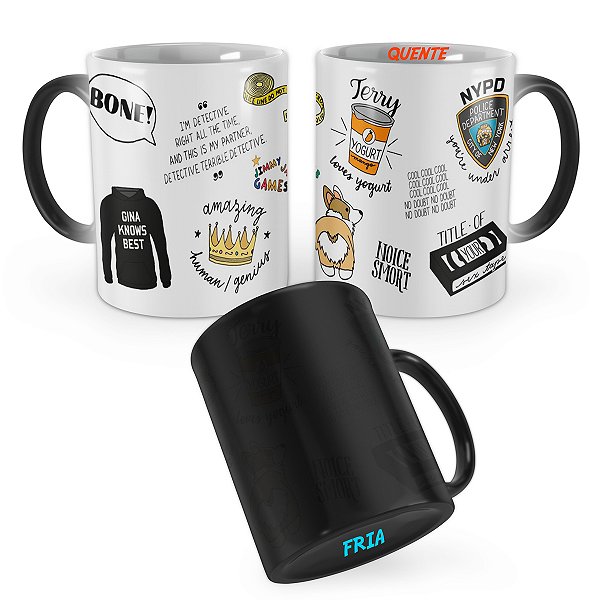 Caneca Mágica Brooklin 99 Citações Frases NYPD