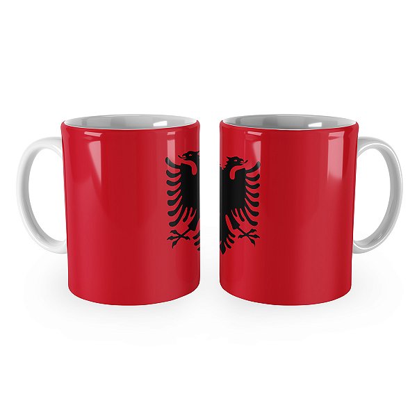Caneca Bandeira da Albânia País